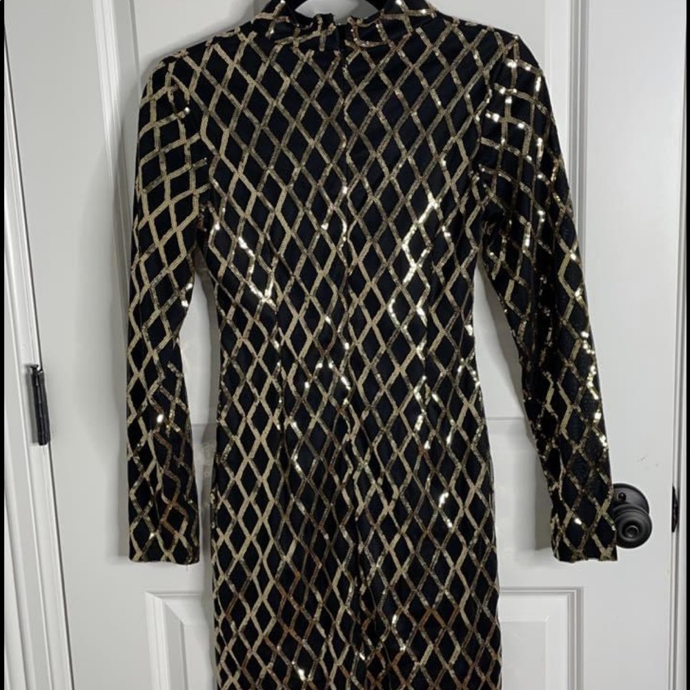 Black & Gold Mini Dress. BNWOT.
